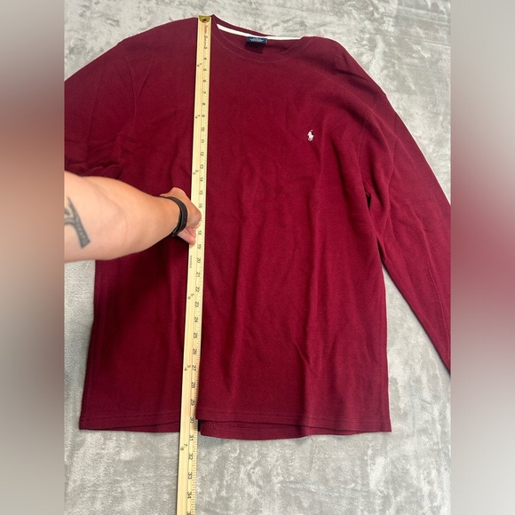 Polo Ralph Lauren Sleepwear Men’s 2XL Knit Long Sleeve Shirt Red Cotton - Picture 5 of 5